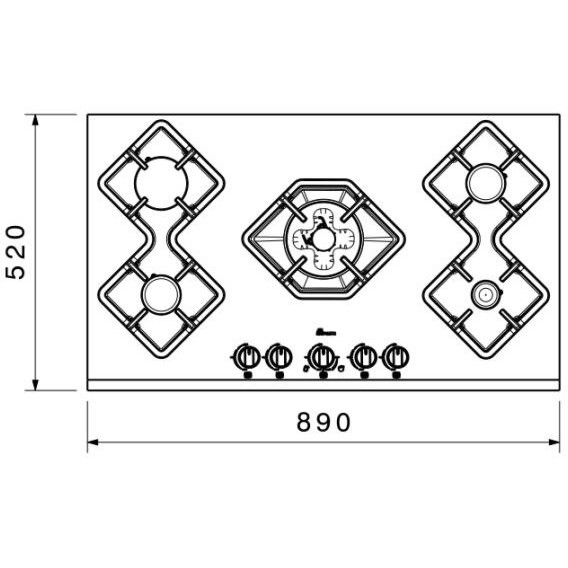 اجاق گاز صفحه ای بیمکث مدل MG 5090